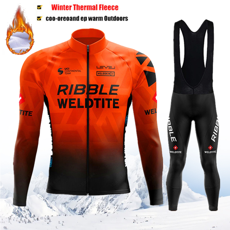Cycling Gear Winter - RIBBLE Winter Cycling Jersey Set Men