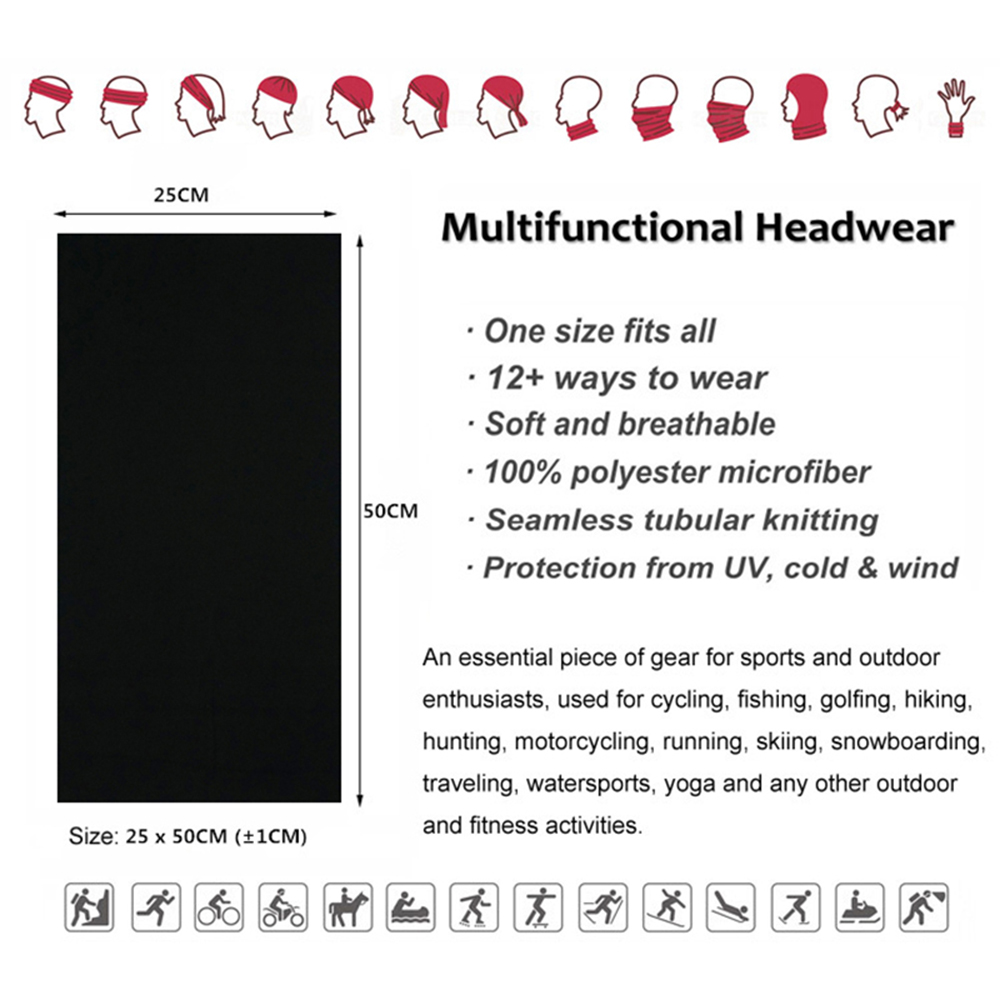 Seamless Solid Color Bandanas  - đánh giá và giá Cycling Gear Ladies
